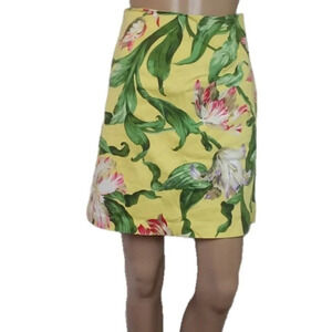 Yuka Resort Yellow Tropical Floral Skirt
